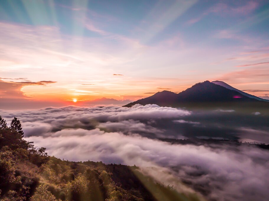 Sunrise above Mount Batur