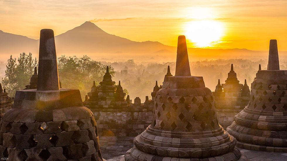 Borobudur Temple in the morning light